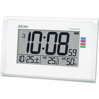 SEIKO（セイコー）快適環境NAVI 置き掛け時計 [電波 温湿度 カレンダー] 156×248×31mm SQ439W 1個（直送品）
