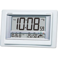 SEIKO（セイコー）快適度表示つき 置き掛け時計 [電波 温湿度 カレンダー] 194×300×34mm SQ432W 1個（直送品）