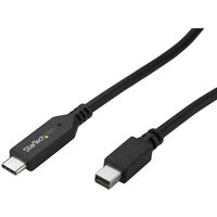 USB-C - Mini DP ケーブル／1m／ブラック　CDP2MDPMM1MB　1個　StarTech.com（直送品）