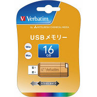 三菱ケミカルメディア ＵＳＢフラッシュメモリ　１６ＧＢ　オレンジ USBP16GVD1 1枚（直送品）