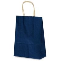 ベルベ 紙袋 1316 自動紐手提袋 T-3 カラー（紺） 1316 1包：200枚（25×8）（直送品）