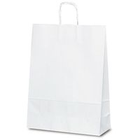 ベルベ 紙袋 1498 自動紐手提袋 T-12 白無地 1498 1包：200枚（50×4）（直送品）