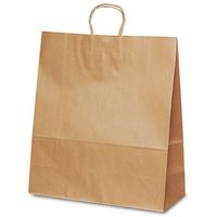 ベルベ 紙袋 1546 自動紐手提袋 T-15 茶無地 1546 1包：200枚（50×4）（直送品）