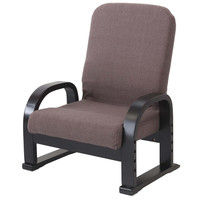 ヤマソロ リクライニングTV座椅子 幅555×奥行470～690×高さ632～778mm 座面高さ調節 木肘