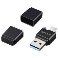 ＵＳＢ３．０　ＴｙｐｅーＡ／ｍｉｃｒｏＢ対応　ｍｉｃｒｏＳＤ専用スマホ向けカードリーダー／ライター　ブラック BSCRM110U3BK（直送品）