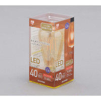 アイリスオーヤマ LEDフィラメント電球 琥珀調 キャンドル色40形相当（485lm） LDF4C-G-FK（直送品）