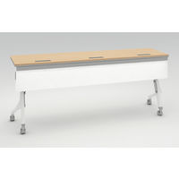 オカムラ Cardo サイドフォールドテーブル NWライト+ホワイト 1800幅×450奥行×720高さ（mm） 81F4FA MW24（直送品）