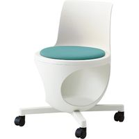 オカムラ e-chairタブレットなしパッド付 セージ 482幅×497奥行×440座高×710高さ（mm） 9314AA F002（直送品）