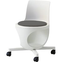 オカムラ e-chairタブレットなしパッド付 チャコールグレー 482幅×497奥行×440座高×710高さ（mm） 9314AA PB24（直送品）