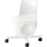 オカムラ e-chairタブレットなしパッドなし ホワイト 482幅×497奥行×420座高×710高さ（mm） 9314AB GD14（直送品）