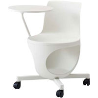 オカムラ e-chairタブレット付パッドなし ホワイト 602幅×663奥行×710高さ×420座高（mm） 9314AD GD14（直送品）