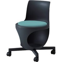 オカムラ e-chairタブレットなしパッド付 セージ 482幅×497奥行×440座高×710高さ（mm） 9314BA F002（直送品）