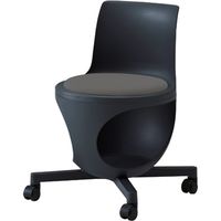 オカムラ e-chairタブレットなしパッド付 チャコールグレー 482幅×497奥行×440座高×710高さ（mm） 9314BA PB24（直送品）