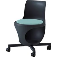 オカムラ e-chairタブレットなしパッド付 セージ 482幅×497奥行×440座高×710高さ（mm） 9314BA PD31（直送品）
