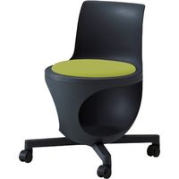 オカムラ e-chairタブレットなしパッド付 ライムグリーン 482幅×497奥行×440座高×710高さ（mm） 9314BA PD32（直送品）