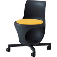 オカムラ e-chairタブレットなしパッド付 イエロー 482幅×497奥行×440座高×710高さ（mm） 9314BA PD33（直送品）