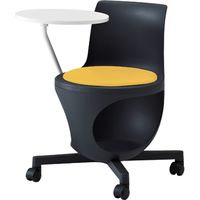 オカムラ e-chairタブレット付パッド付 イエロー 602幅×663奥行×440座高×710高さ（mm） 9314BC PD33（直送品）