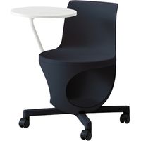 オカムラ e-chairタブレット付パッドなし ダークグレー 602幅×663奥行×710高さ×420座高（mm） 9314BD GD15（直送品）