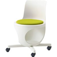 オカムラ e-chairタブレットなしパッド付 ライムグリーン 470幅×500奥行×446座高×716高さ（mm） 9314JA PD32（直送品）