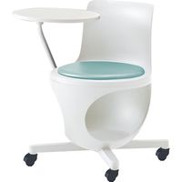 オカムラ e-chairタブレット付パッド付 セージ 596幅×665奥行×446座高×716高さ（mm） 9314JC PD31（直送品）