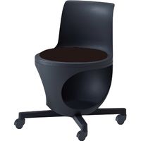 オカムラ e-chairタブレットなしパッド付 ブラックベリー 470幅×500奥行×446座高×716高さ（mm） 9314KA F013（直送品）
