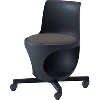 オカムラ e-chairタブレットなしパッド付 チャコールグレー 470幅×500奥行×446座高×716高さ（mm） 9314KA PB24（直送品）