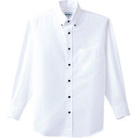 チトセ EP7616 ボタンダウンシャツ（長袖）〔兼用〕 M EP7616_C-1ホワイト_M（取寄品）