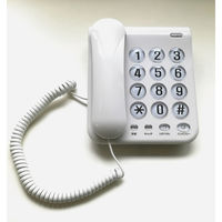 カシムラ 電話機 シンプルフォン ホワイト SS-07 1台