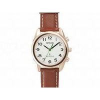 インテック ボイス電波腕時計 ホワイト×ブラウン ウェルファンカタログ ウェルファンコード：328101（直送品）