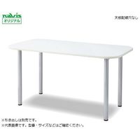 アズワン ナーステーブル(フラット天板) 1800×900×900mm 1890H-W 1台 8-2574-01（直送品）