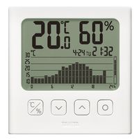 タニタ グラフ付き デジタル温湿度計 TT580WH 1セット（3個：1個×3）