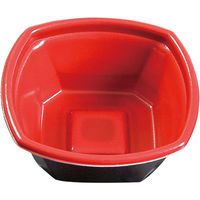 ケーピープラテック 丼容器 Kランチー8 本体耐熱 赤黒 55091 1包：600枚（25×24）（直送品）