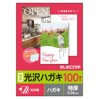 ELECOM ハガキ用紙/光沢/特厚/100枚 EJH-TGAH100 1個（100枚入）