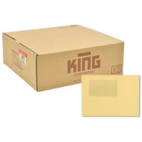 キングコーポレーション 洋2カマス貼 窓明封筒 No.2 枠ナシクラフト70g 120552　1箱(1000枚入)（直送品）