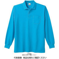 トムス T/C長袖ポロシャツ（ポケット付） ターコイズ 00169-VLP-034
