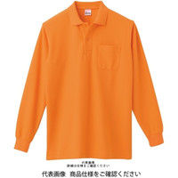 トムス T/C長袖ポロシャツ（ポケット付） オレンジ 00169-VLP-015