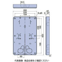 日動電工 電力量計取付板 大型1個用 ホワイト(NDMW) NDLW 1セット(2個)（直送品）