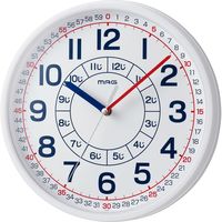 ノア精密 知育時計よ～める 掛け時計 [ステップ 知育] 直径280mm W-736 WH-Z 1個（直送品）
