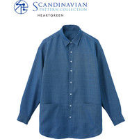 カーシーカシマ HEARTGREEN スカンジナビアン・パターンコレクション ロングシャツ フィヨルドブルー S HWY011（取寄品）