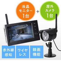 サンワダイレクト ワイヤレスカメラ＆モニターセット 400-CAM055-1 1個（直送品）