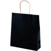 ヤマニパッケージ 紙袋 クラフトブラック 小 COT-1000 1ケース（200枚：25枚輪ゴム止め×8）（直送品）