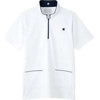 トンボ ポロシャツ ケアワークシャツ CR185 ホワイト SS 1枚（取寄品）