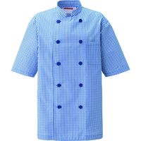 KAZEN コックシャツ ブルー S 639-21-S（直送品）