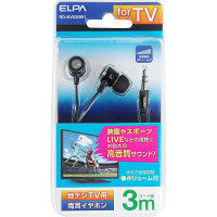 朝日電器 TV用ステレオヘッドホン RD-MV03（BK）（直送品）
