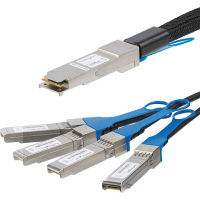 StarTech.com QSFP+ DAC Twinax ブレークアウトケーブル MSA準拠 40GbE