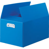 トラスコ中山 TRUSCO ダンボールプラスチックケース 5枚セット 果物箱サイズ 取っ手穴なし ブルー TDP-KMD-5B 1セット(5枚)（直送品）