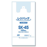 レジバッグ ハンガータイプ SK-45 006903504 1セット(100枚入×30袋 合計3000枚)（直送品）