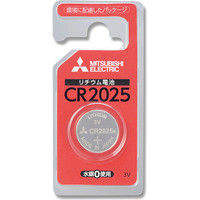 【ケース販売】三菱電機 リチウムコイン電池 CR2025D/1BP リチウム電池 007596308  1ケース(1本入×10)（直送品）