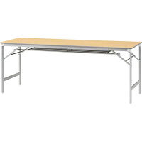 【組立設置付】プラス 会議テーブル 折りたたみテーブル 幅1800×奥行600×高さ700 mm ホワイトメープル YT-e620T 1台（直送品）