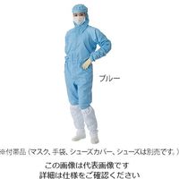 東洋リントフリー クリーンウェアフード一体ツナギ服(男女兼用) ブルー M FD175C-02 1枚 3-9706-02（直送品）